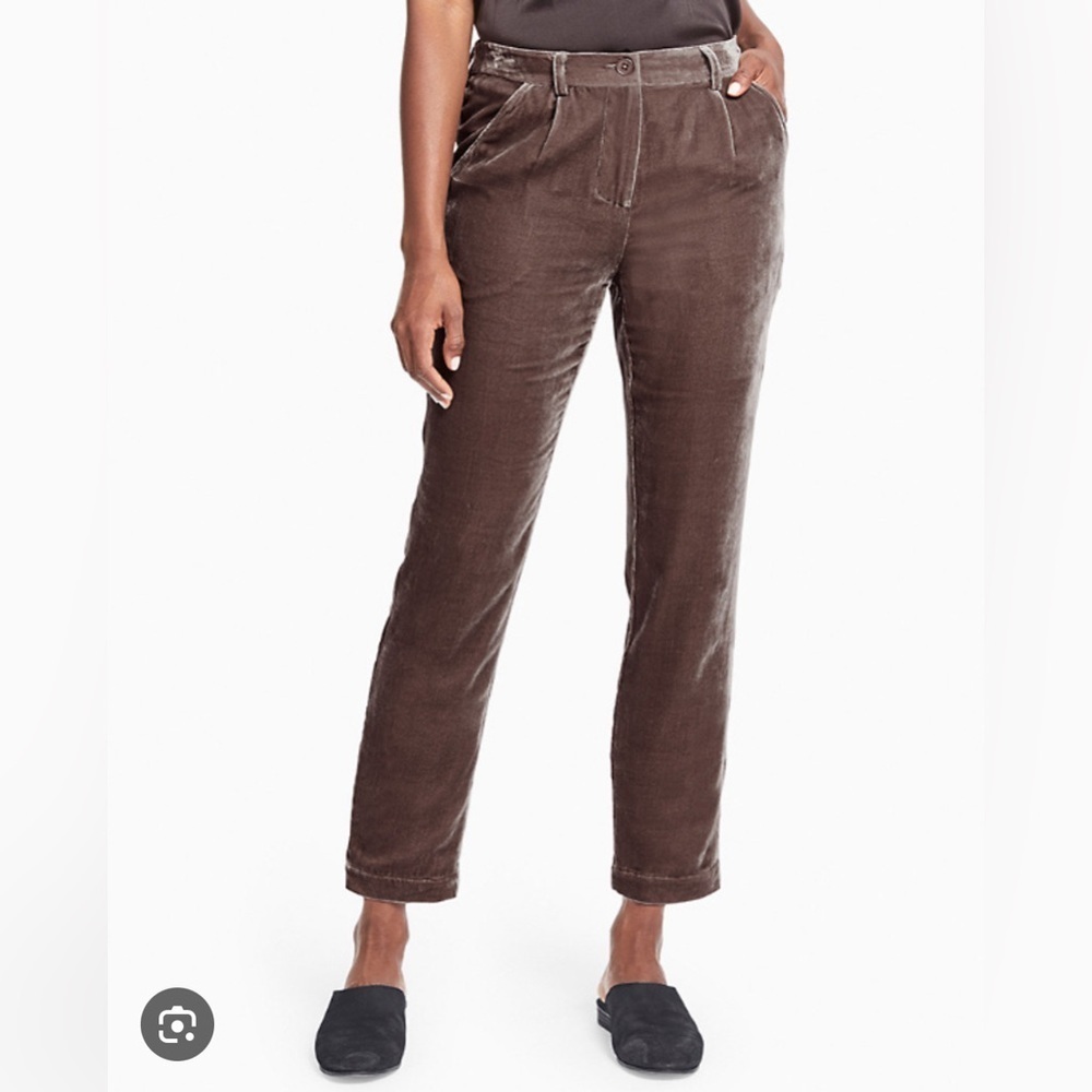 Garnet Hill Brown Ankle-Length Corduroy Pants